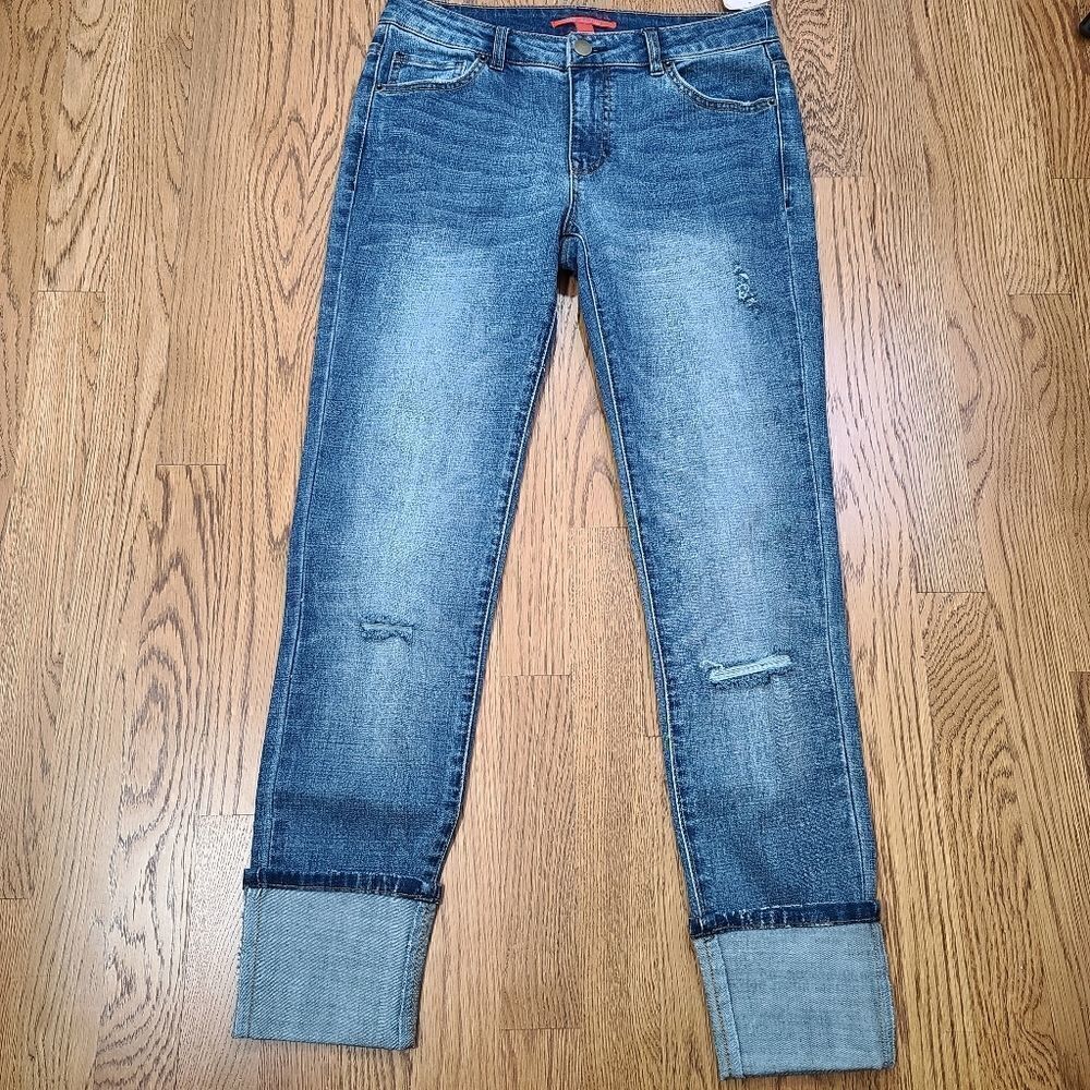 Chelsea & Violet Jeans Wide Cuff Cropped 27 NWT